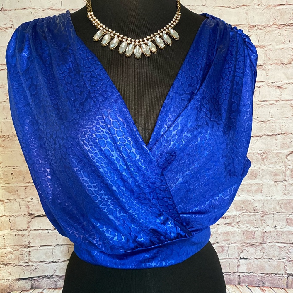 Large - Royal Blue Blouse